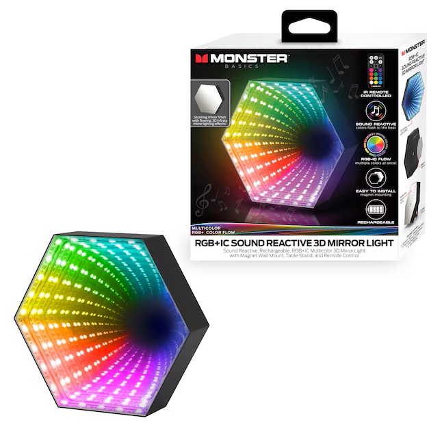 Monster - Sound Reactive Multi Color 3D Mirror Light
