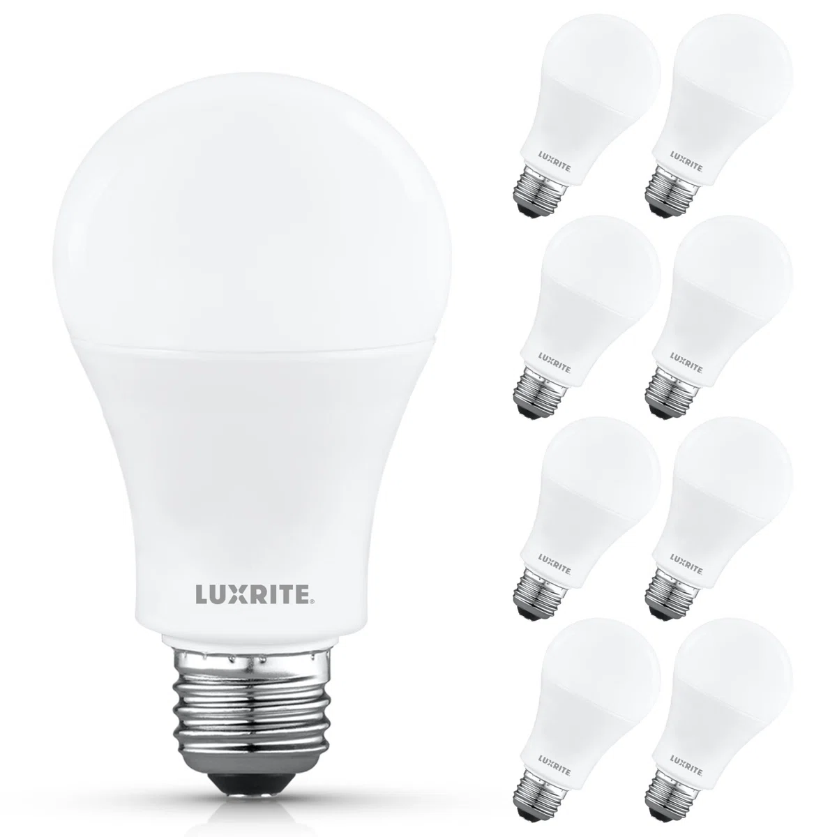 Luxrite - A19 12.5W Light Bulb - 8 PACK