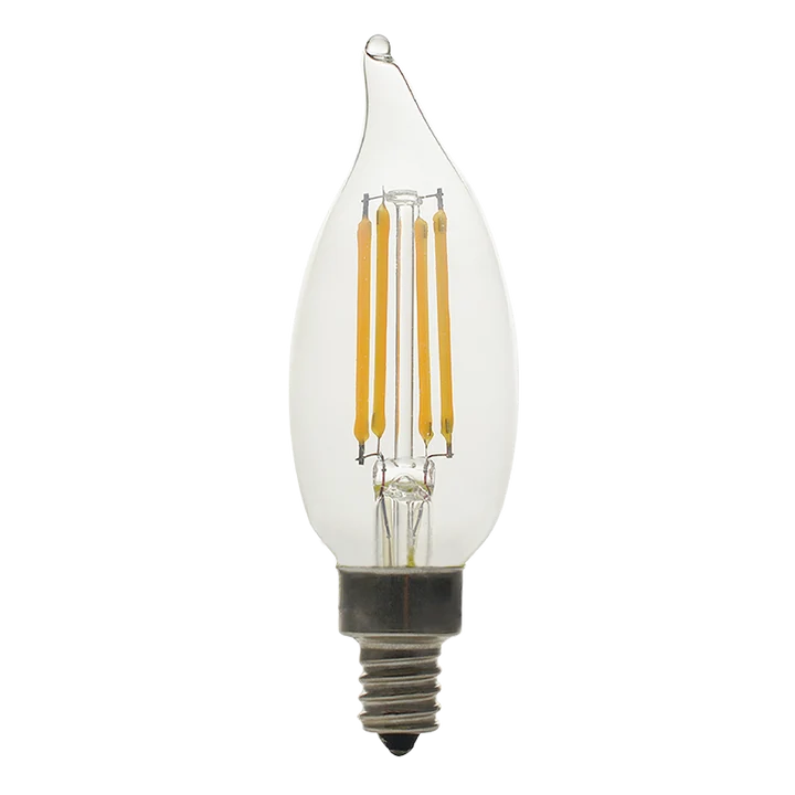 Luxrite - CFC Candle Flame Tip LED Light Bulb E12 - 5W
