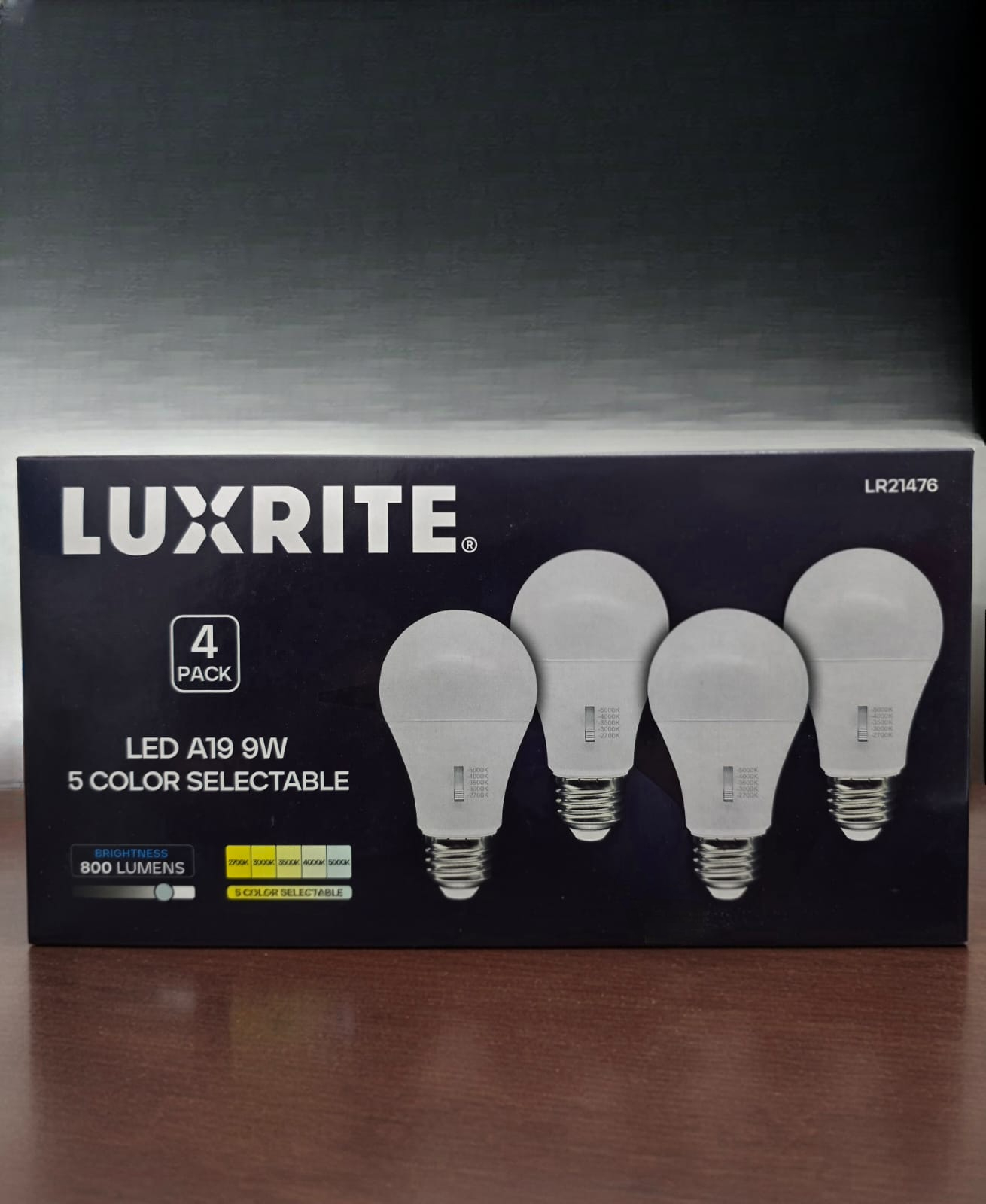 Luxrite A19 - CCT Select Bulb - 4 Pack